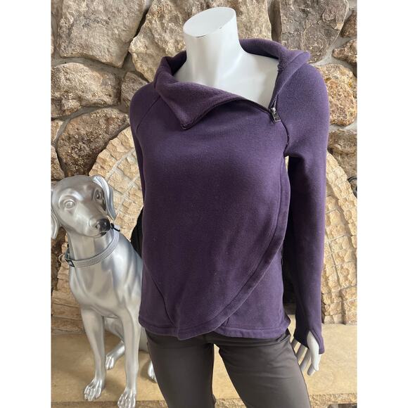 Athleta Jackets & Blazers - Athleta Fleece Line Cowl Neck Pullover Layered Jacket Women's Size XXS